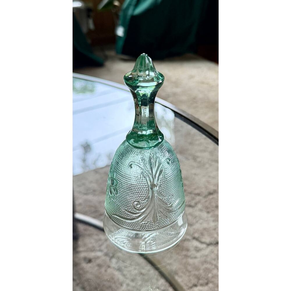 Vintage INDIANA GLASS Tiara Chantilly Green Bell
